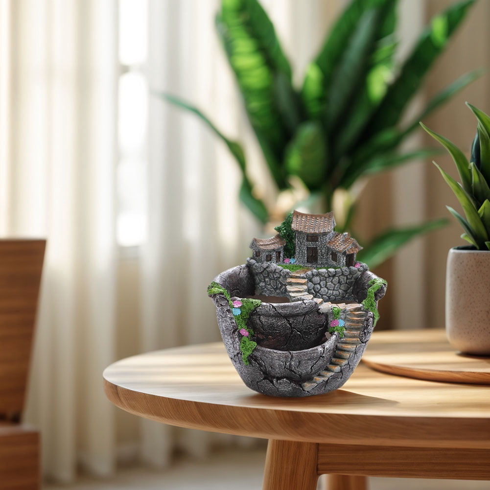 CARRFA 2025 Creative Fairy Garden Planter Plants Pot, Flowers Succulent Plants Fairy House Pot Holders Hanging Garden Design with Sweet House