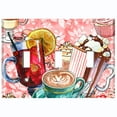 thumbnail image 2 of Metal Light Switch Wall Plate Outlet Cover (Coffee Beans Mocha Tea Marshmallow Treat Pink White Leaves - Triple Toggle), 2 of 2