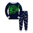 thumbnail image 2 of Popshion Little Boys Dinosaurs Pajamas Sets Toddler Kids 100% Cotton 2 Piece Sleepwear Long Sleeve PJS 6473-6T, 2 of 7