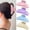 Set A03, variant on 4 count Matte Half-Round Hair Clips - Large 8- Non-Slip Marble Claw Clips for Women  Hold Hair Accessories Bathroom Hair Holder Clip (Cream, Orange, , Blue)