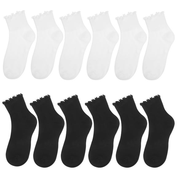 FRCOLOR 6 Pairs Socks Short Crew for Women Woman Student