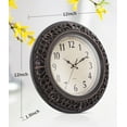 thumbnail image 6 of VOCOO 12 Inch Silent Wall Clocks, Battery Operated Retro Wall Clock Decorative for Living Room Kitchen Bathroom Bedroom Black, 6 of 14