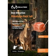 Realtree Himalayan Salt Lick Block Deer Attractant with Rope for Hanging, 4.4 lb Natural Pink Color