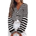 thumbnail image 1 of Women's V Neck Button Down Long Sleeve Cable Knit Cardigan Sweaters Outerwear Tops, 1 of 7