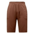 thumbnail image 4 of HCNTES Men's Linen Shorts Casual Elastic Waist Summer Beach Shorts for men(Coffee,XL), 4 of 5