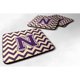thumbnail image 1 of ""Caroline'S Treasures Cj1058-Nfc Letra N Chevron Posavasos de espuma morado y dorado (juego de 4) 3.5"""" Multicolor"", 1 of 1