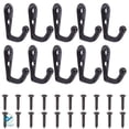 thumbnail image 2 of Deago 20 Pack Wall Mounted Coat Hook Robe Holder Cloth Key Hanger Rustic Hooks with 40 Pieces Screws for Bath Kitchen Garage, 2 of 8