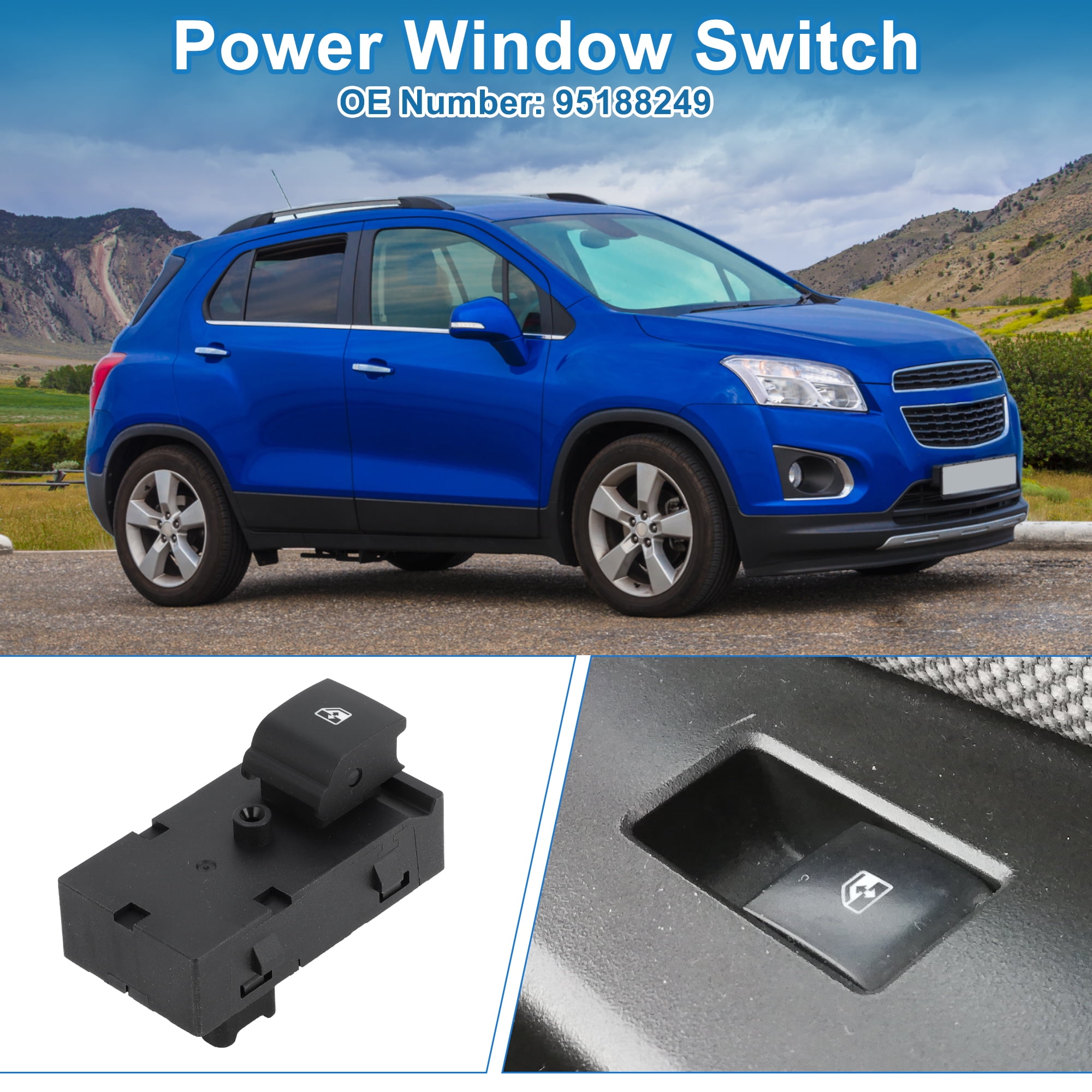 Unique Bargains Power Window Switch for Chevrolet Sonic Trax 2013-2016 Black