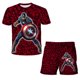 thumbnail image 2 of Marvel Superheroes Iron man Printed T-shirts + Shorts 2 Pcs Sets Children Clothing Sets Baby Boys Top Shorts Suit Girls T-shirt5T Gong Bohan LED, 2 of 2