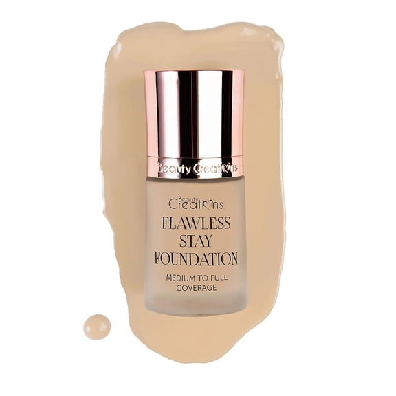 Beauty Creations - Flawless Stay Liquid Foundation, Satin Finish, Shade FS3.6, 1 fl oz (30 ml)