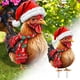 thumbnail image 2 of Navidad: Gallina, Erizo Y Conejo Adorables. Tarjeta Acrílica Con Impresión Plana En 2D. Estaca Para Insertar En El Suelo. Decoración Navideña Colorida Para Jardín. Adecuada Para El Jardín En Navidad, 2 of 4