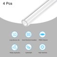 thumbnail image 3 of Unique Bargains Acrylic Pipe Clear Rigid Round Tube 5mm ID 8mm OD 10' for Lamps and Lanterns, Water Cooling System 4pcs, 3 of 6