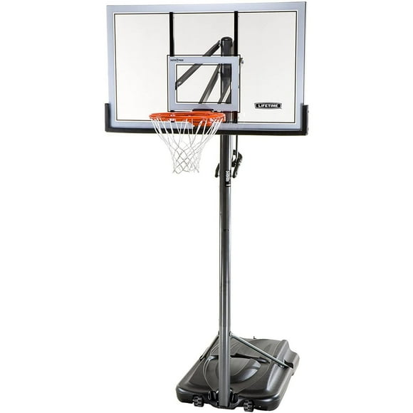 LIFETIME XL Portable Basketball Hoop with Pump Lift and 54" Inch Acrylic Backboard