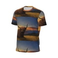 thumbnail image 6 of Wukai Yak Print Men's Short-Sleeved Mesh T-Shirt,Quick-Dry Short Sleeve Workout T-Shirt-, 6 of 8