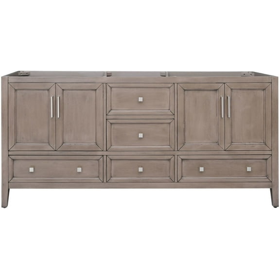 Avanity Everette-V72-Wd Everette 72" Double Free Standing Vanity Cabinet Only - MultiColor