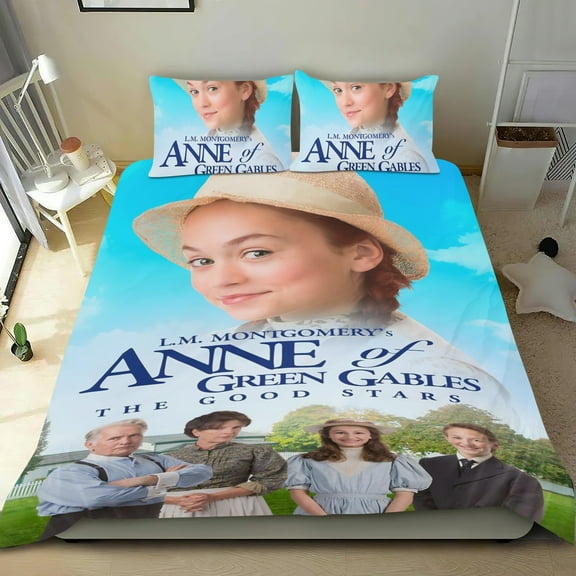 Anne of Green Gables-themed Bed Sheet Set Three Piece Set Comfortable And Skin Friendly Unique Design Home Decor Gifts For Family Friends fans36x75Inches（90cm*190cm）