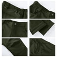 thumbnail image 5 of Men's Fleece Lined Tactical Cargo Pants - Insulated Waterproof, Winter Snow Ski Hiking Work Pants with Zipper Pockets (No Belt) Green M, 5 of 9