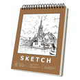 thumbnail image 2 of 9x12Inch Top Spiral Bound Sketch Book Pad, 100 Sheets Each, Artist Sketching Drawing Pad, Acid-Free Charcoal, 2 of 8