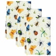 thumbnail image 2 of Spring Butterfly Dragonfly Kitchen Towels Set of 3, Beige Botanical Floral Rustic Absorbent Dish Towels for Kitchen, Microfiber Hand Towel, Quick Drying Tea Towel for Cleaning Decorative Dishcloths, 2 of 7
