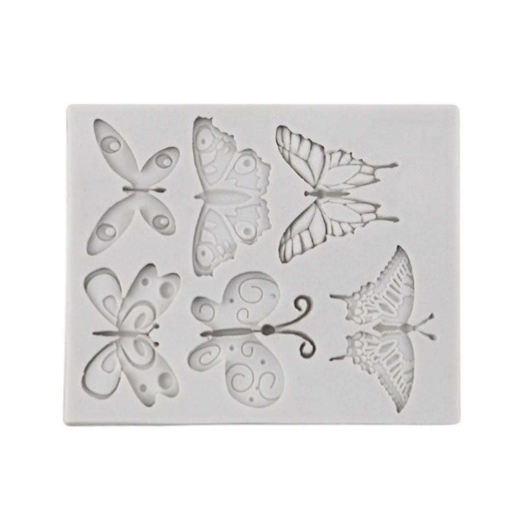 LIQUID Handmade Butterflies Silicone Mold Candy Mold Mini for Cake Decor Polymer Clay Crafting Resin Epoxy Jewelry Making