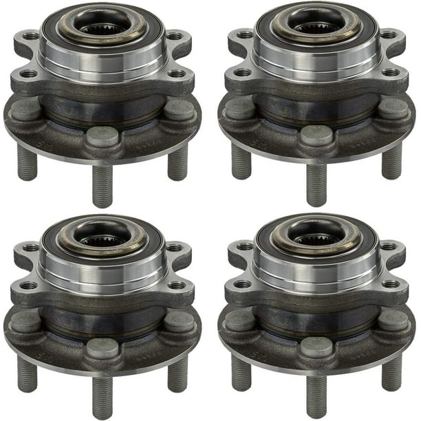4PC Replacement Front and Rear Wheel Bearing and Hub Assembly for 2015