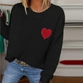 thumbnail image 2 of 2026 Valentine Shirt for Womens Long Sleeve Love Heart Graphic Cute Pullover Sweatshirts Valentines Day Outfit, 2 of 6