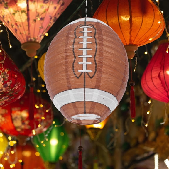 LOLIPPYY 5Pcs Creative Sports Paper Lanterns Outdoor Hanging Basketball Soccer Football Theme