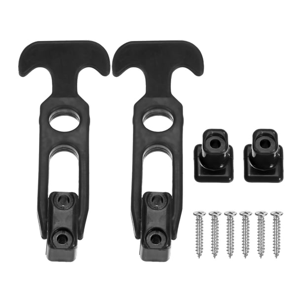 Uxcell 2-Pack Gancho de Sujeción Flexible de Goma en T de 4.3" para Caja de Herramientas, Negro