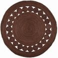 thumbnail image 3 of Natural Beige Farmhouse Rug, Braided Rustic Eco-Friendly Floor Mat, Brown, 3 FT, 3 of 4