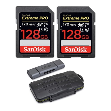 UPC: 0196271006916 | SanDisk 128GB Extreme PRO 170 MB/s UHS-I SDXC Memory Card (2-Pack) Bundle