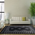 thumbnail image 3 of Ladole Rugs Inspiration Collection Innovative Contemporary Style Geometric Soft Polypropylene Area Rug Carpet in Black White, 8x11 (7'10" x 10'5", 240cm x 320cm), 3 of 4