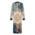thumbnail image 5 of Women's Slim Dresses A-Line Dress Long Style Elegant Atmospheric 3D Print Casual Loose Long Sleeve Dress Autumn Winter Women's Dresses Trend 2025 Pink M, 5 of 6
