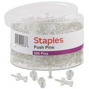 Staples Push Pins Clear 500/Tub 480117