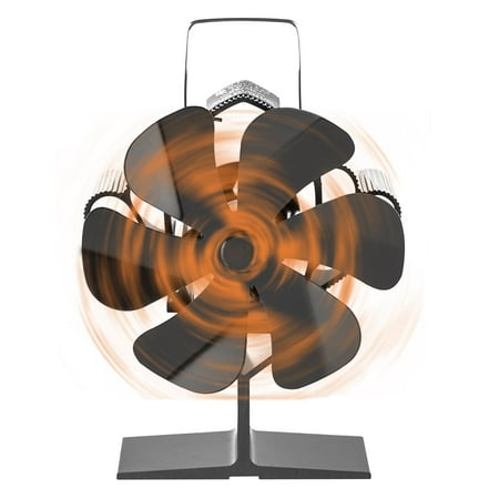 

MEGAWHEELS 6 Blade Stove Fan Silent Efficient Heat Distribution for Stove