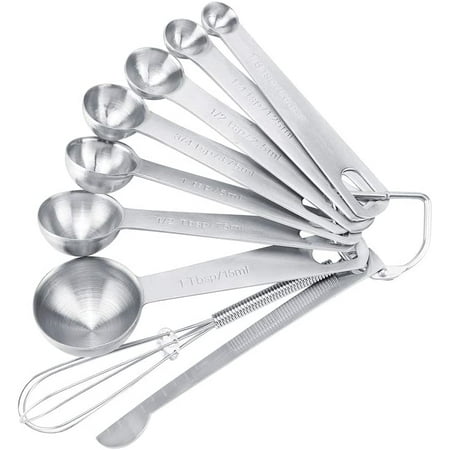 

Stainless Steel Measuring Spoons， Food Grade Stainless Steel Seasoning Measuring Spoons Set Safe Coffee Measuring Spoons Smooth for Various of Seasonings