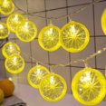 thumbnail image 1 of Cadena de luces LED con rodajas de limón y frutas, cadena intermitente alimentada por batería para bodas, hogar, cumpleaños, jardín, Patio, fiesta, 19,7 pies/40 LED Jormftte HMHZ678-3, 1 of 6