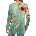 thumbnail image 6 of Women's Casual Long Sleeve Round Neck Printed T Shirt Fashionable Loose Top for Fall Autumn, 6 of 8