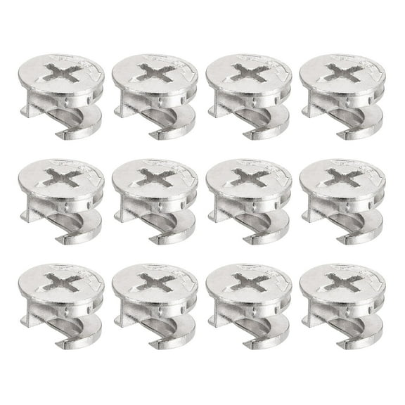Uxcell Cam Lock Nut for Furniture, 80 Pack 14.6x9.5mm Joint Connector Locking Nuts Furniture Connecting Cam Fittings