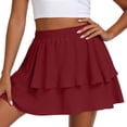 thumbnail image 3 of Sentmoon Short Skirts for Women High Waist Pleated Skirts for Women Breathable Solid Color Regular Fit Women Skirts for Working Out and Gym S-2XL, 3 of 6