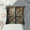 thumbnail image 2 of Orinice  Rustic Throw Pillow Cushion Cover, Vintage House Entrance Vertical Old Planks Distressed Weathered Hardwood Design, Decorative Square Accent Pillow Case,  White, 2 of 5