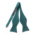thumbnail image 6 of HISDERN Green Bow Ties for Men Formal Tuxedo Bowtie Self Tie Satin Bowties Pocket Square Set, 6 of 6