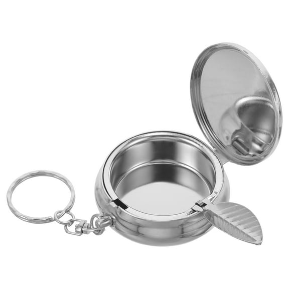 KALLORY Ashtray Keychain Pocket Ashtray Metal Small Ashtray Multipurpose Storage Case