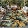 thumbnail image 3 of Fsddascl Palm Tree Outdoor Rug for Patio/Deck/Porch, Non-Slip Large Area Rug 4 x 6 Ft, Retro Summer Botanical Tropical Plant Leaves Indoor Outdoor Rugs Washable Area Rugs, Camping Rug Carpet, 3 of 5
