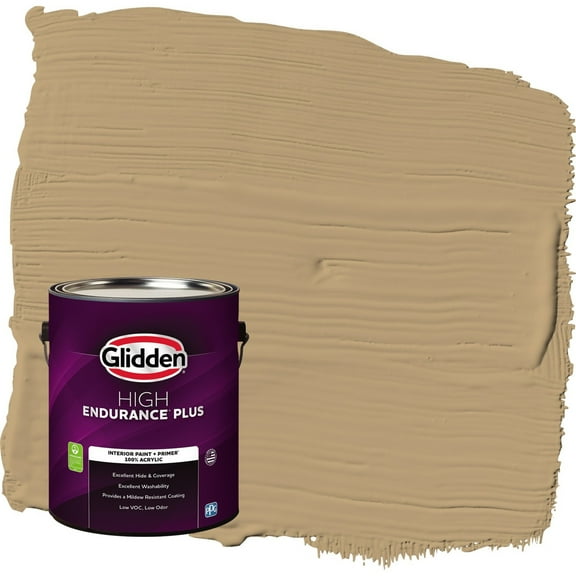 Glidden HEP Earthy Ocher / Beige Semi-Gloss Interior Paint with Primer, 1 Gallon