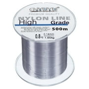 Uxcell 547Yard 3Lb Fluorocarbon Coated Monofilament Nylon Fishing Line Grey