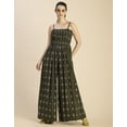 thumbnail image 2 of Moomaya Shoulder Straps Full Leg Printed Rayon Jumpsuit Women's Stylish Jumpsuit, 2 of 9