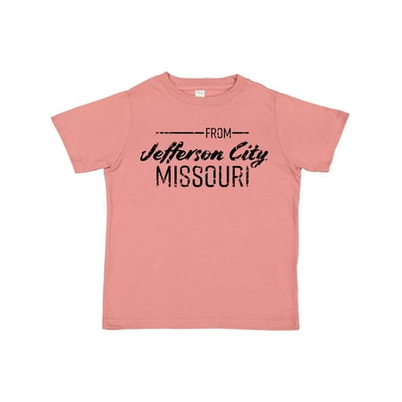 

Inktastic From Jefferson City Missouri in Black Distressed Text Gift Toddler Boy or Toddler Girl T-Shirt