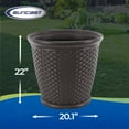thumbnail image 4 of Suncast Sonora 22" Wicker Decorative Garden Flower Planter, Brown (4 Pack), 4 of 12