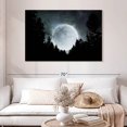 thumbnail image 2 of Elephant Stock Moon Outdoor Wall Art - Horizontal Canvas Wall Art - Dining Room Wall Decor - Astronomy & Space Canvas - Black And Gray Decor - 48" x 32", 2 of 8
