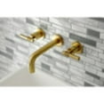 thumbnail image 2 of Kingston Brass KS8127ML Milano 2-Handle 8 in. Wall Mount Bathroom Faucet, Brushed Brass, 2 of 5
